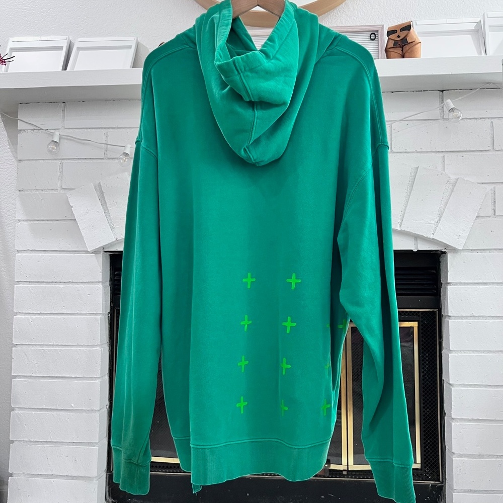 Ksubi Back Logo Green Drawstring Hoodie